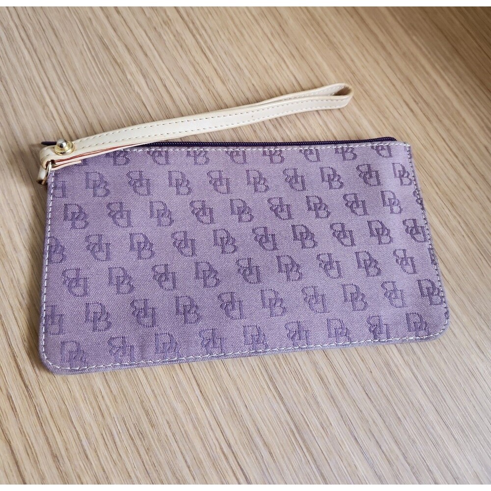 Dooney & Bourke Signature Logo Wristlet in Purple